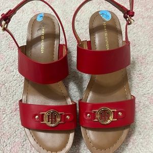 Tommy Hilfiger Red Wedges